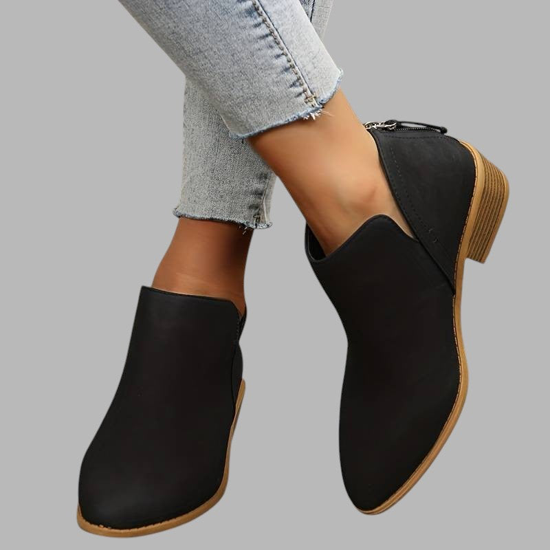 Damen Vintage Winterstiefeletten Niedrig