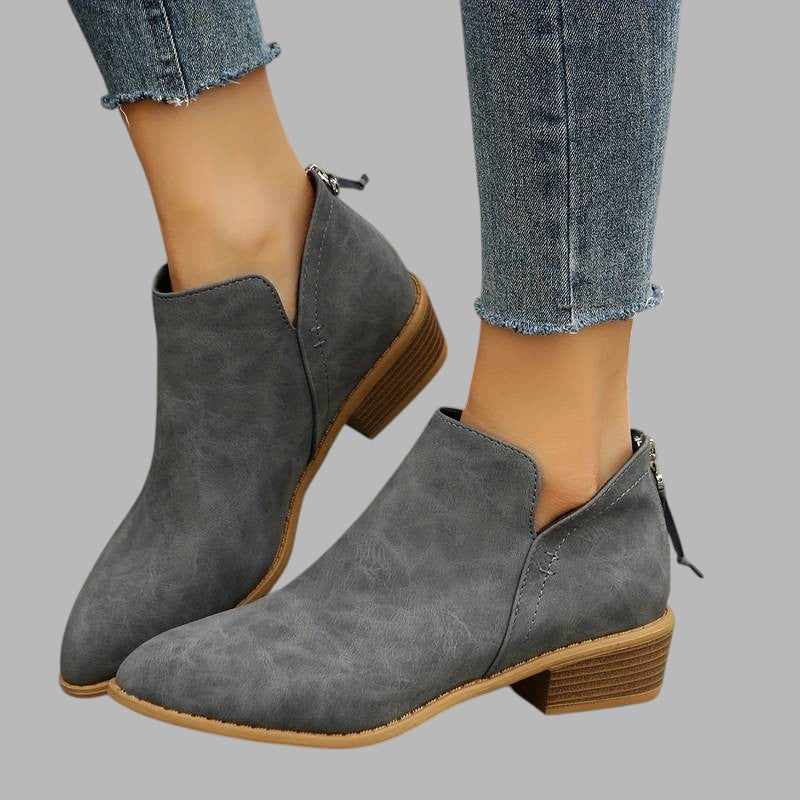 Damen Vintage Winterstiefeletten Niedrig