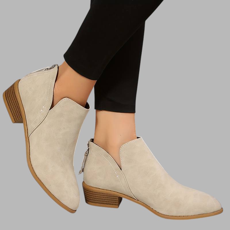 Damen Vintage Winterstiefeletten Niedrig