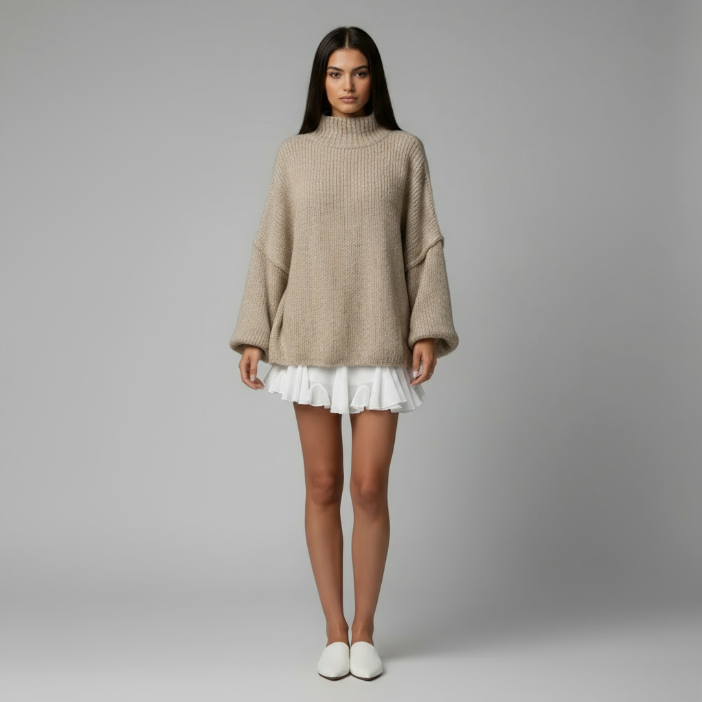 Damen Bequemer Winterpullover