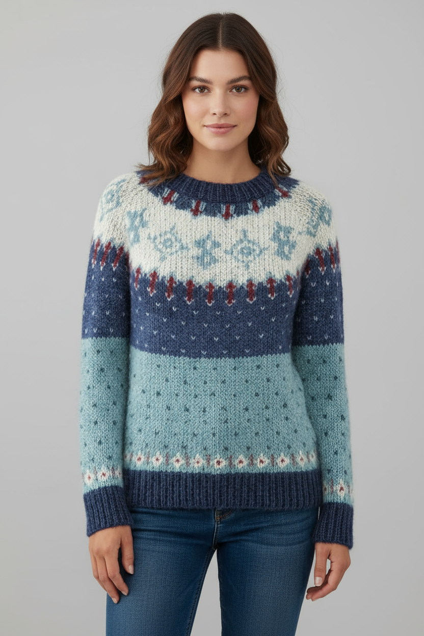 Damen bequemer Winterpullover