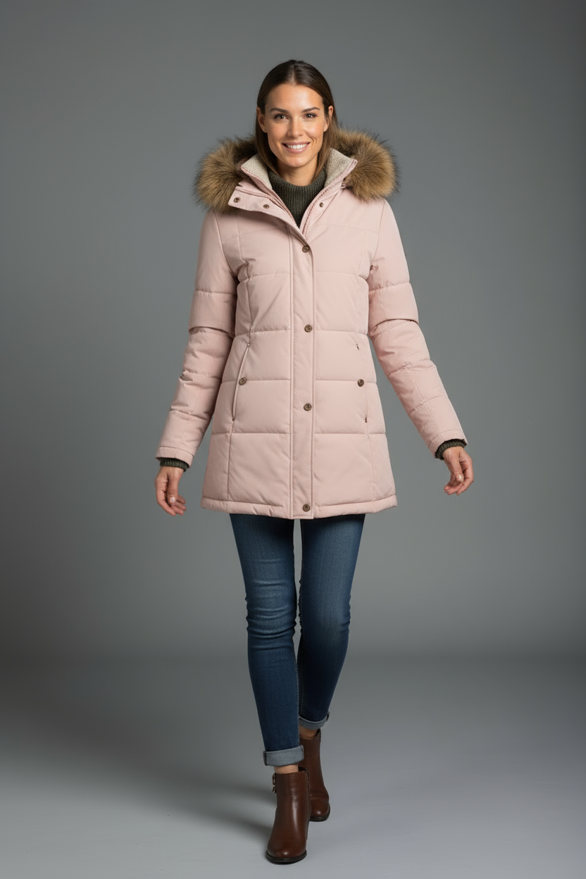 Lena | Winter Daunenjacke Mit Kapuze Für Damen