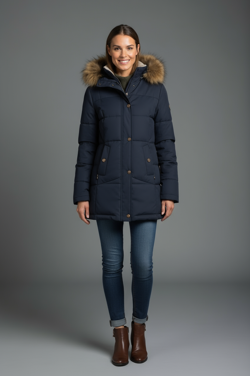 Lena | Winter Daunenjacke Mit Kapuze Für Damen