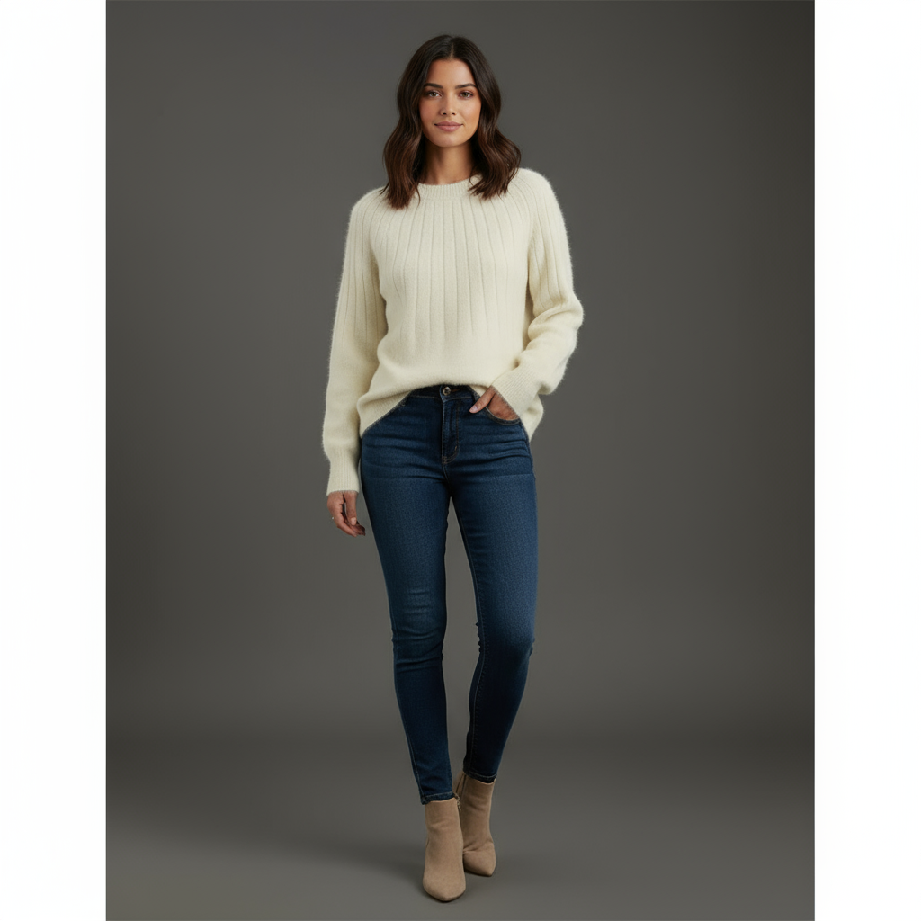 Claire | Winterpullover mit Rippstruktur für Damen