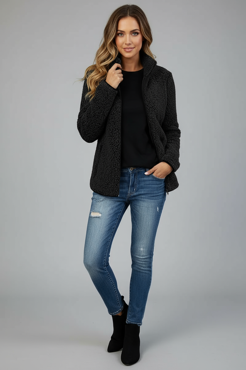 Runa | Winterpullover mit Reißverschluss für Damen