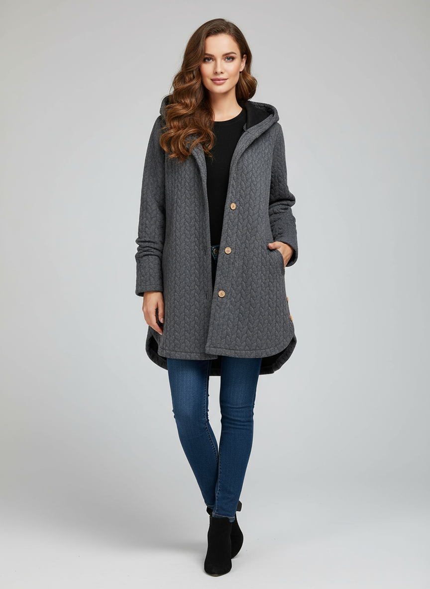 Beryl | Winterjacke mit Knöpfen für Damen