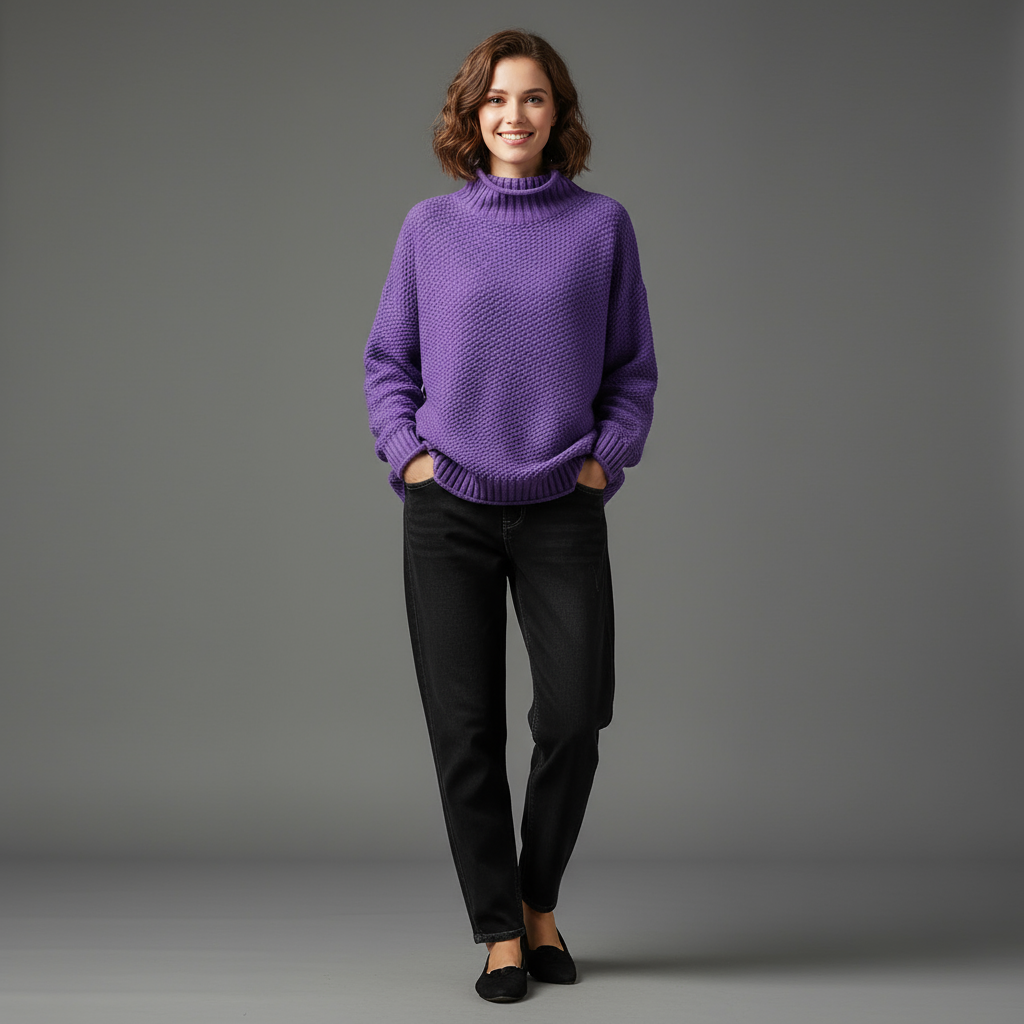 Jasmin | Winterpullover mit Rollkragen für Damen