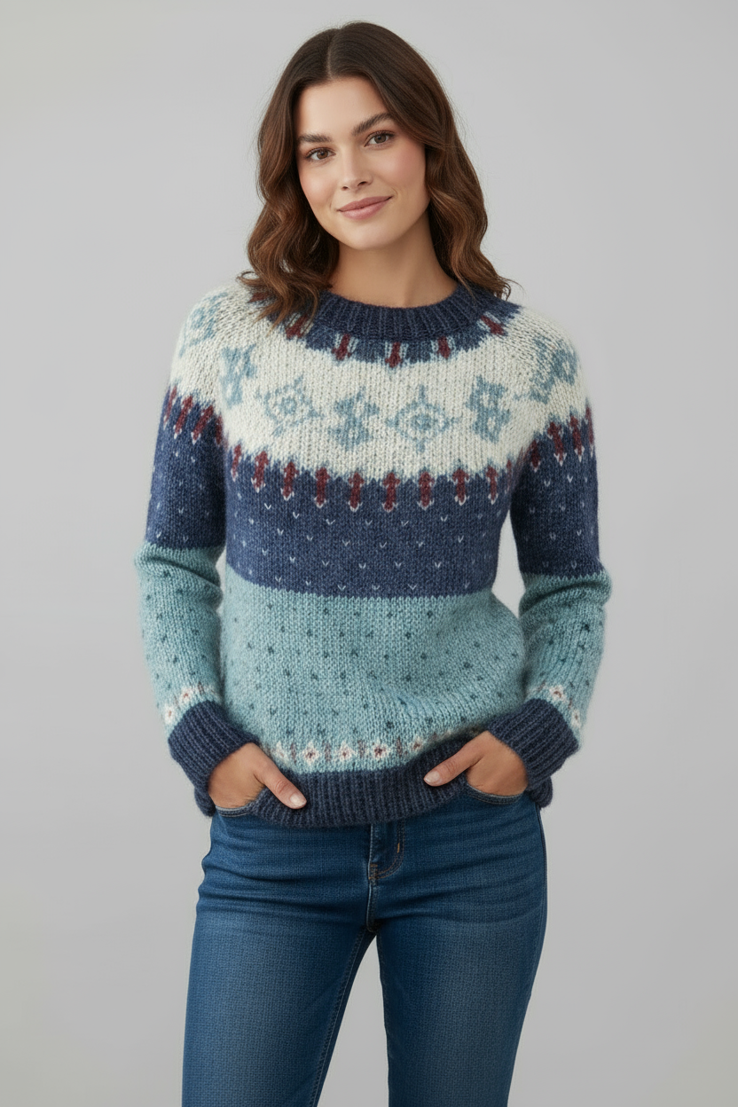 Damen bequemer Winterpullover