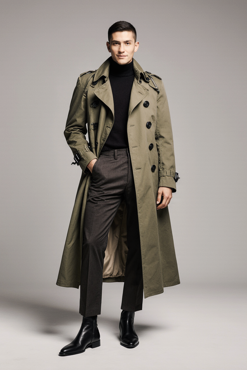 Daniel | Elegante Wintermantel Trench für Herren