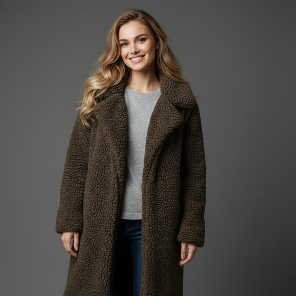 Lena | Winter Fleece Mantel Für Damen
