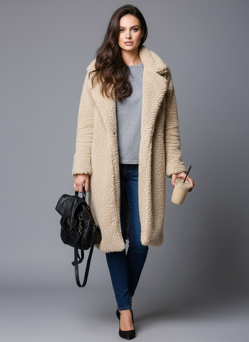 Lena | Winter Fleece Mantel Für Damen