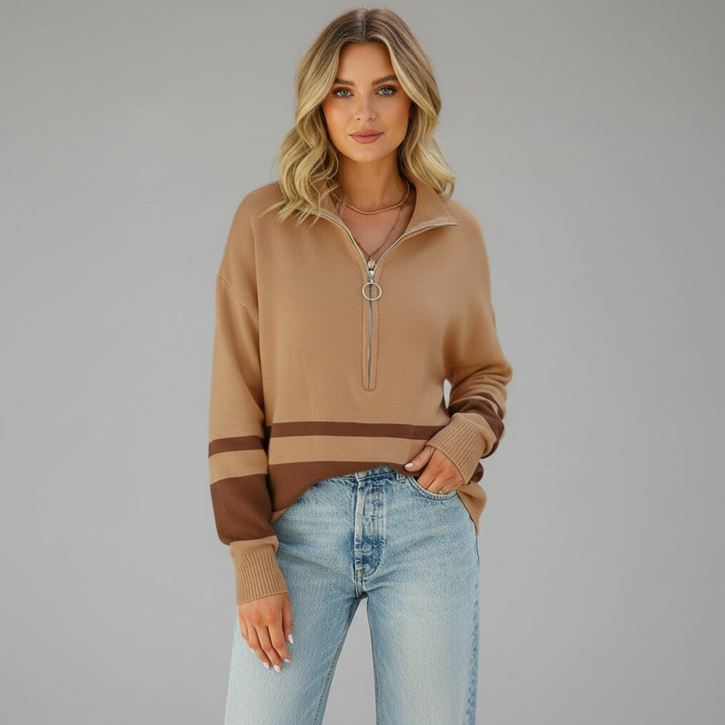 Helena | Winterpullover mit Reißverschluss für Damen