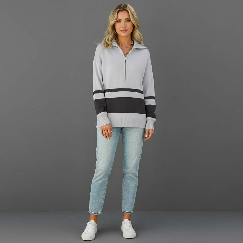 Helena | Winterpullover mit Reißverschluss für Damen