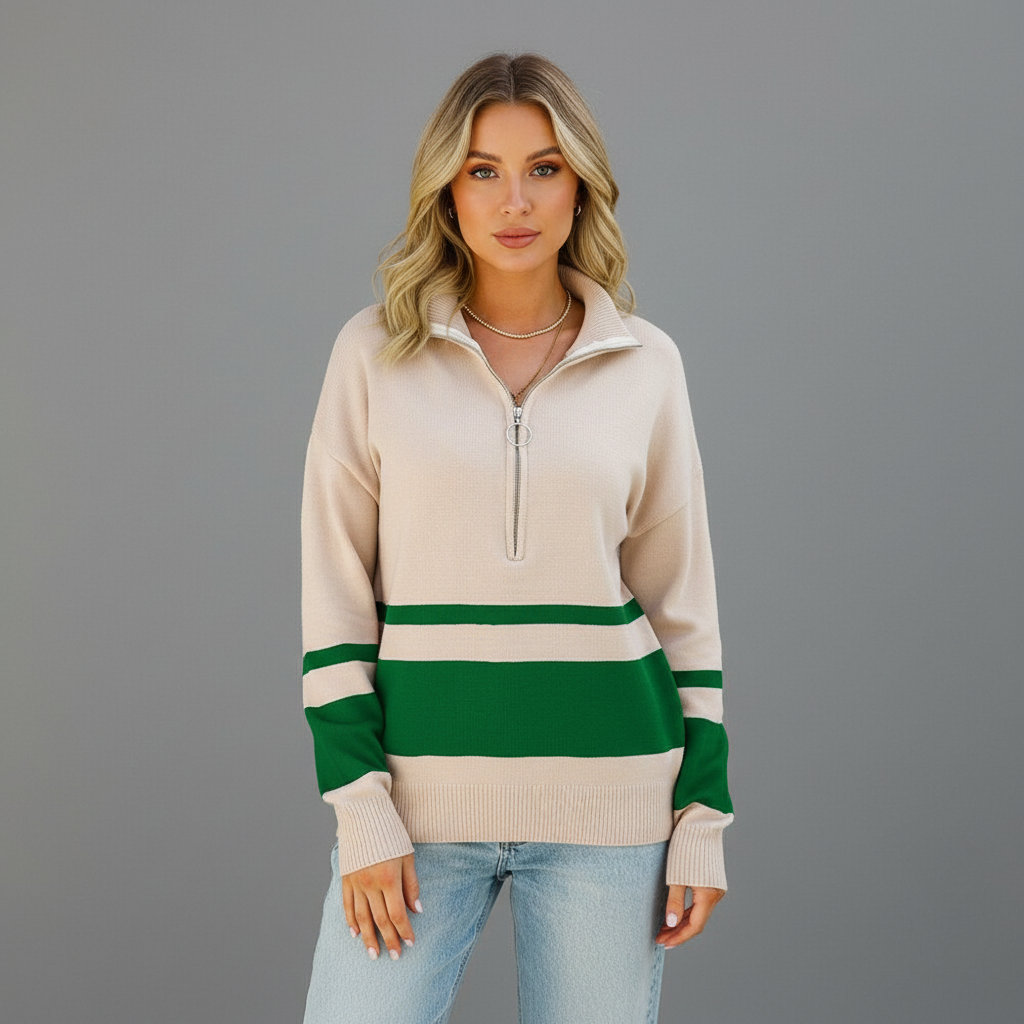 Helena | Winterpullover mit Reißverschluss für Damen