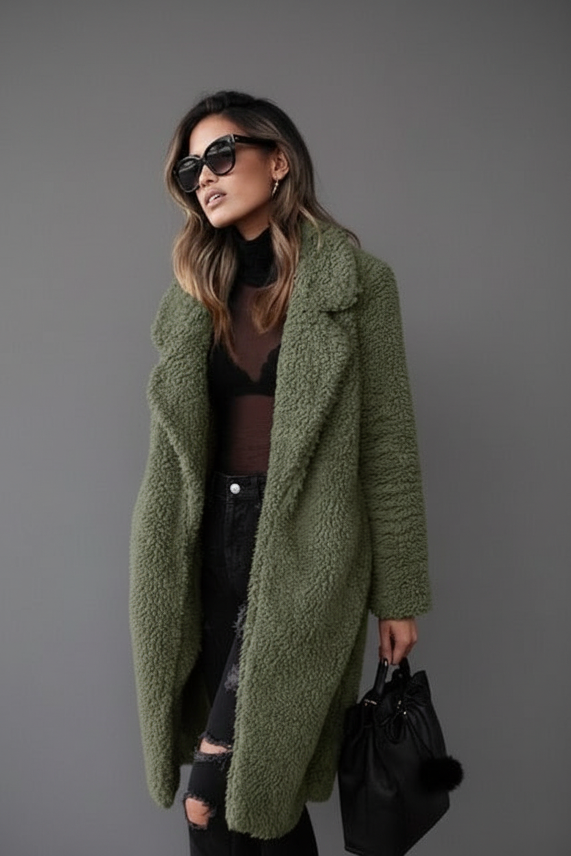 Lena | Winter Fleece Mantel Für Damen