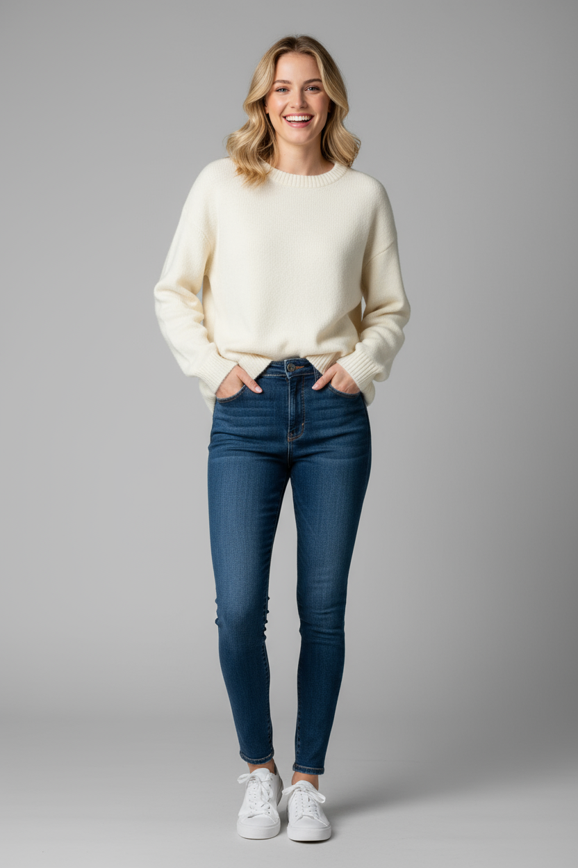 Lena | Oversize Stilvoller Winterpullover für Damen